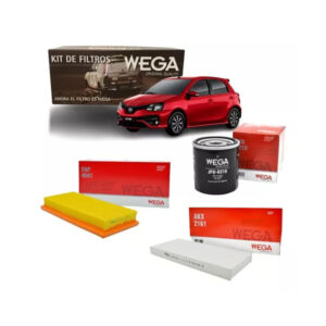 Kit 3 Filtros Wega Toyota Etios NUEVO 1.5 16v 2016